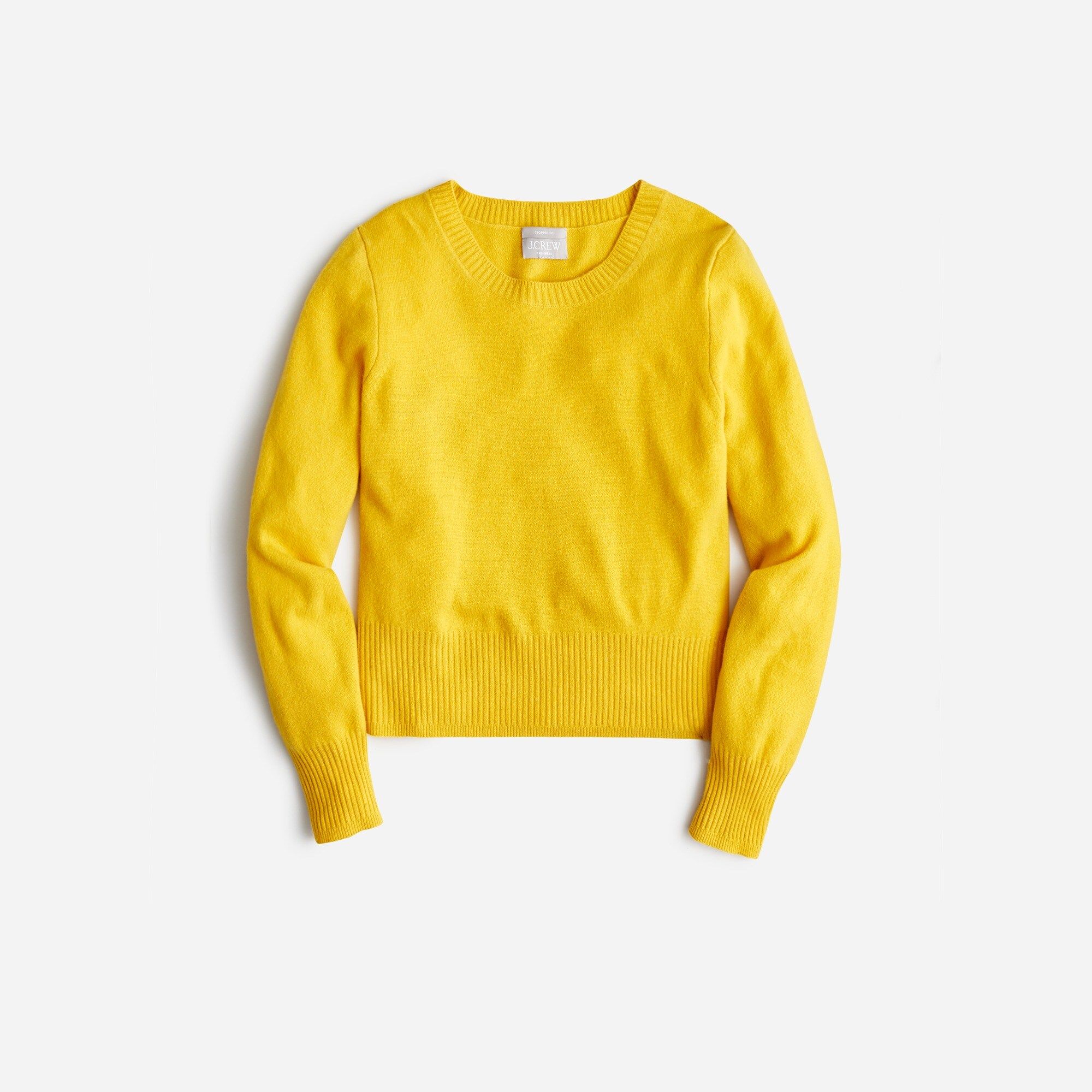 Cropped cashmere crewneck sweater | J.Crew US