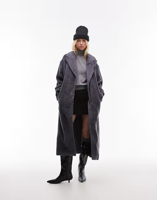 Topshop Tall chuck on coat in grey | ASOS | ASOS (Global)