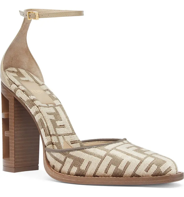 Fendi Cut Baguette Ankle Strap Pump | Nordstrom | Nordstrom