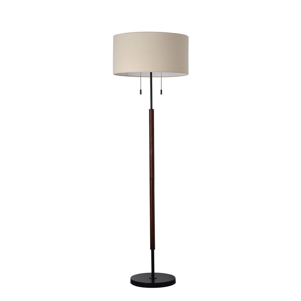 Cut Off Base Floor Lamp (Includes LED Light Bulb) Black - Threshold | Target