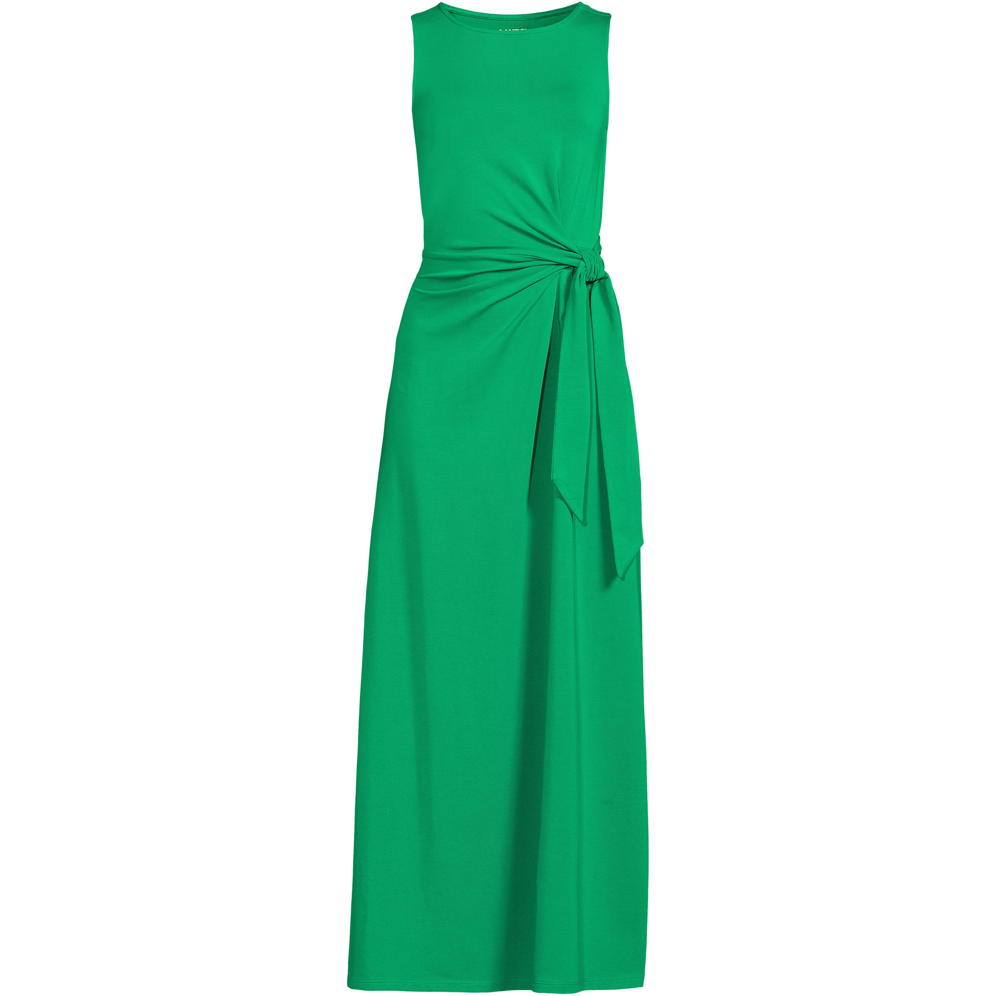 Women's Cotton Modal Sleeveless Tie Waist Maxi Dress | Lands' End (US)