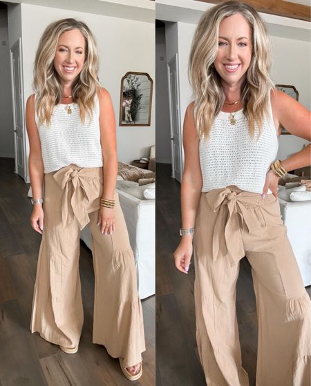 Bow front pants size small, summer outfit summer fashion Amazon fashion. Amazon finds 

#LTKOver40 #LTKFindsUnder50