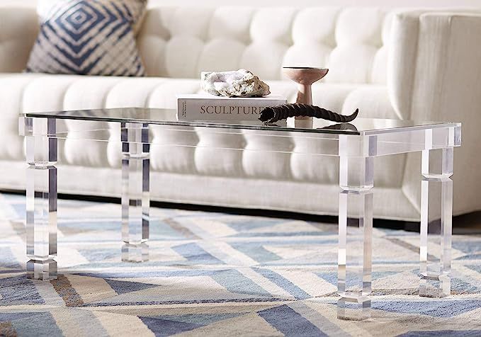 Marley 42" Wide Clear Acrylic Rectangular Coffee Table - 55 Downing Street | Amazon (US)