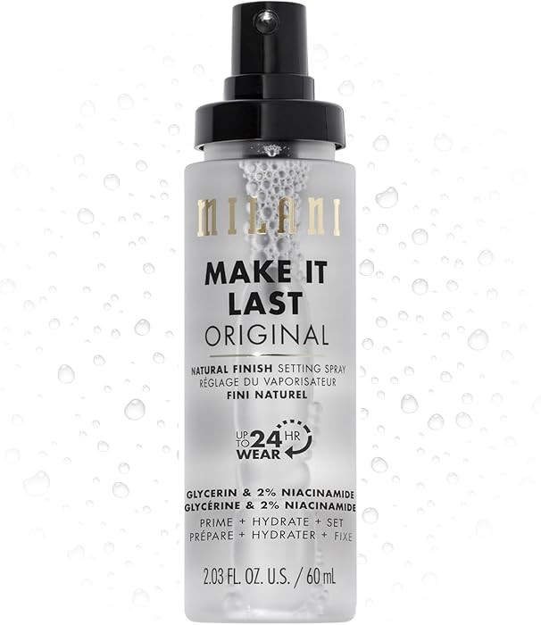 Milani Setting Spray + Primer, Make It Last Original - Natural Finish with Niacinamide for Hydrat... | Amazon (US)