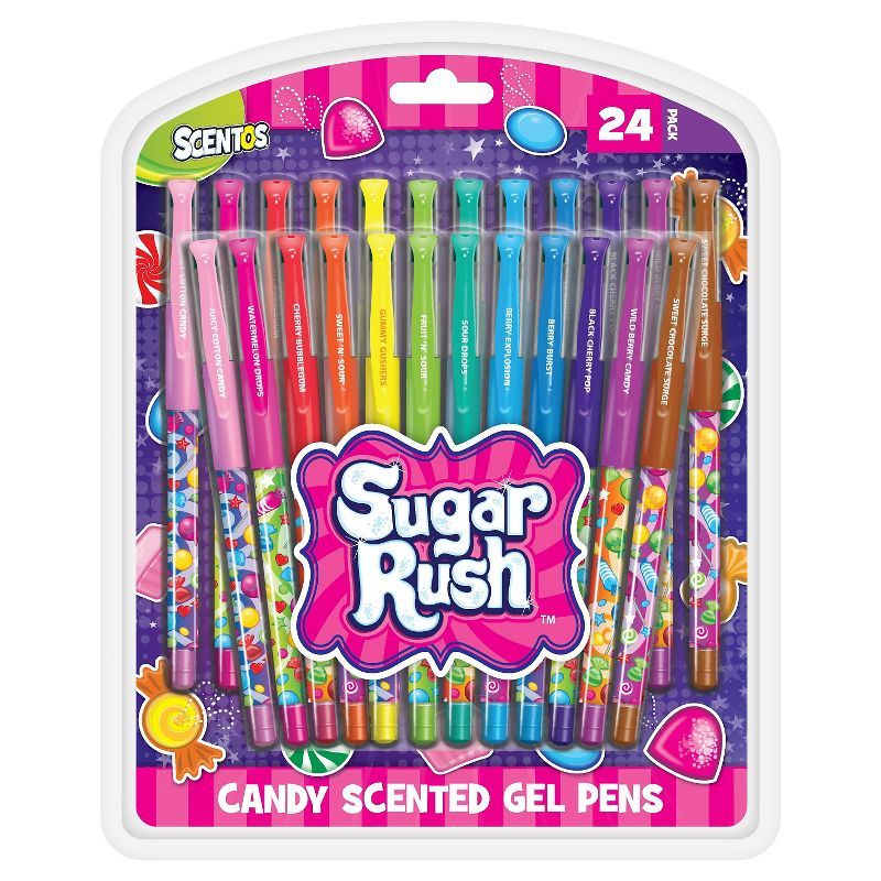 Sugar Rush 24pk Candy Scented Gel Pens | Target