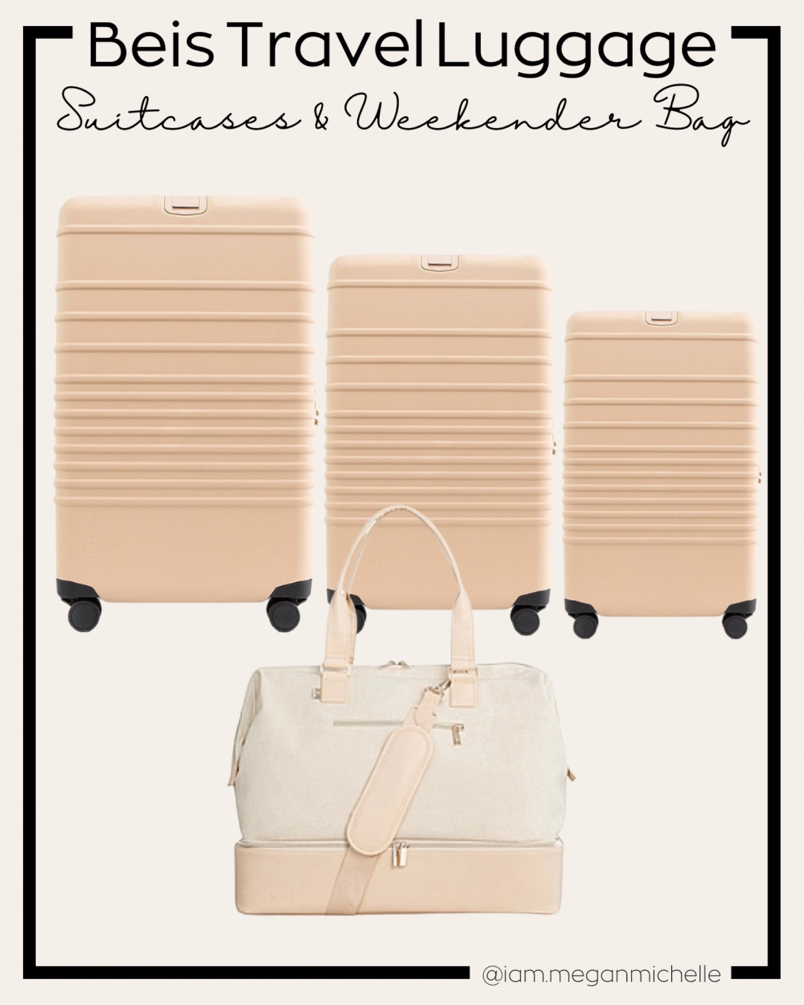 Béis Beis Aesthetic Travel Luggage Suitcases Carry On Convertible Mini Weekender Bag

#LTKtravel