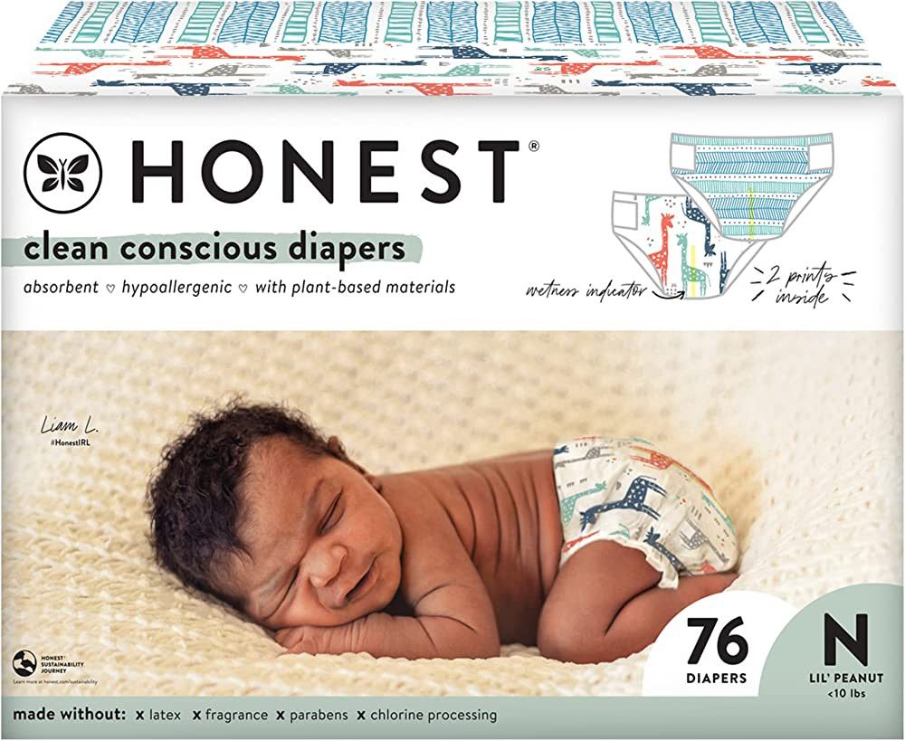 The Honest Company Clean Conscious Diapers | Plant-Based, Sustainable | Dots & Dashes + Multi-Col... | Amazon (US)