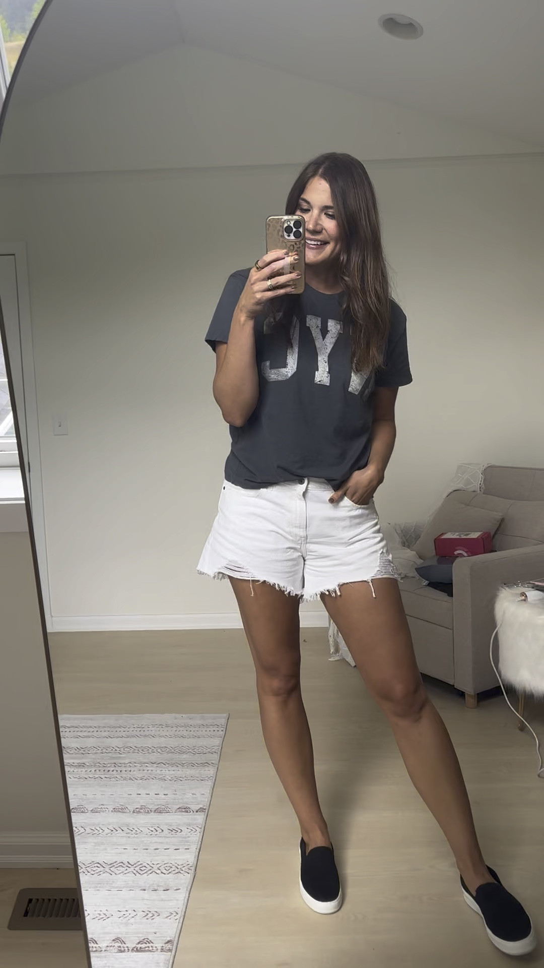 White low rise baggy jean shorts on clearance. I am wearing a 31. Tee is super affordable, I sized up 2 to xxl for a slouchy fit. 

#LTKVideo #LTKFindsUnder50 #LTKSaleAlert