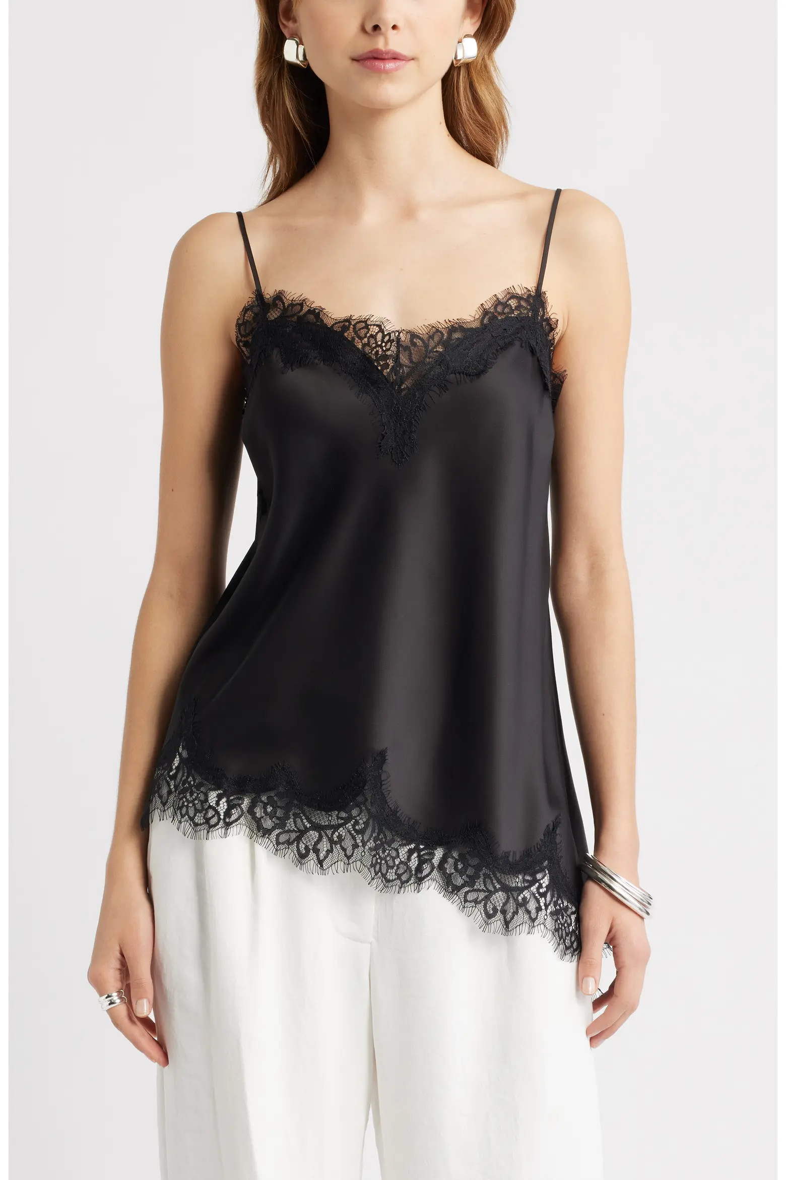 Lace Trim Satin Camisole (Women) | Nordstrom | Nordstrom