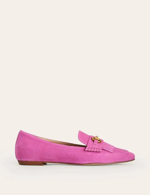 Iris Ghillie Loafers - Pink Tourmaline  Suede | Boden US | Boden (US)