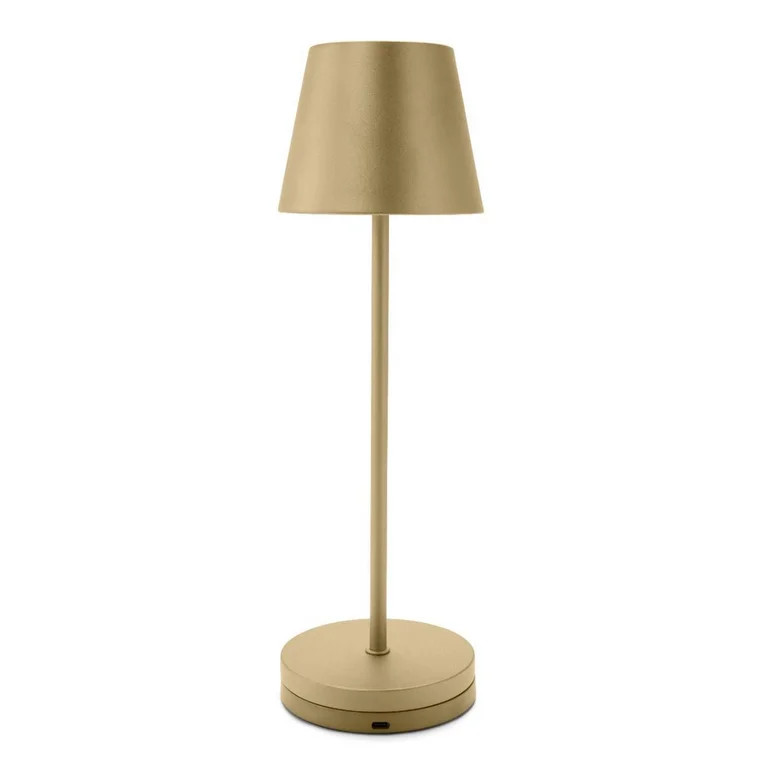 Better Homes & Gardens 14" Gold Rechargeable Color-Changing Table Lamp for Indoor/Outdoor Use, In... | Walmart (US)