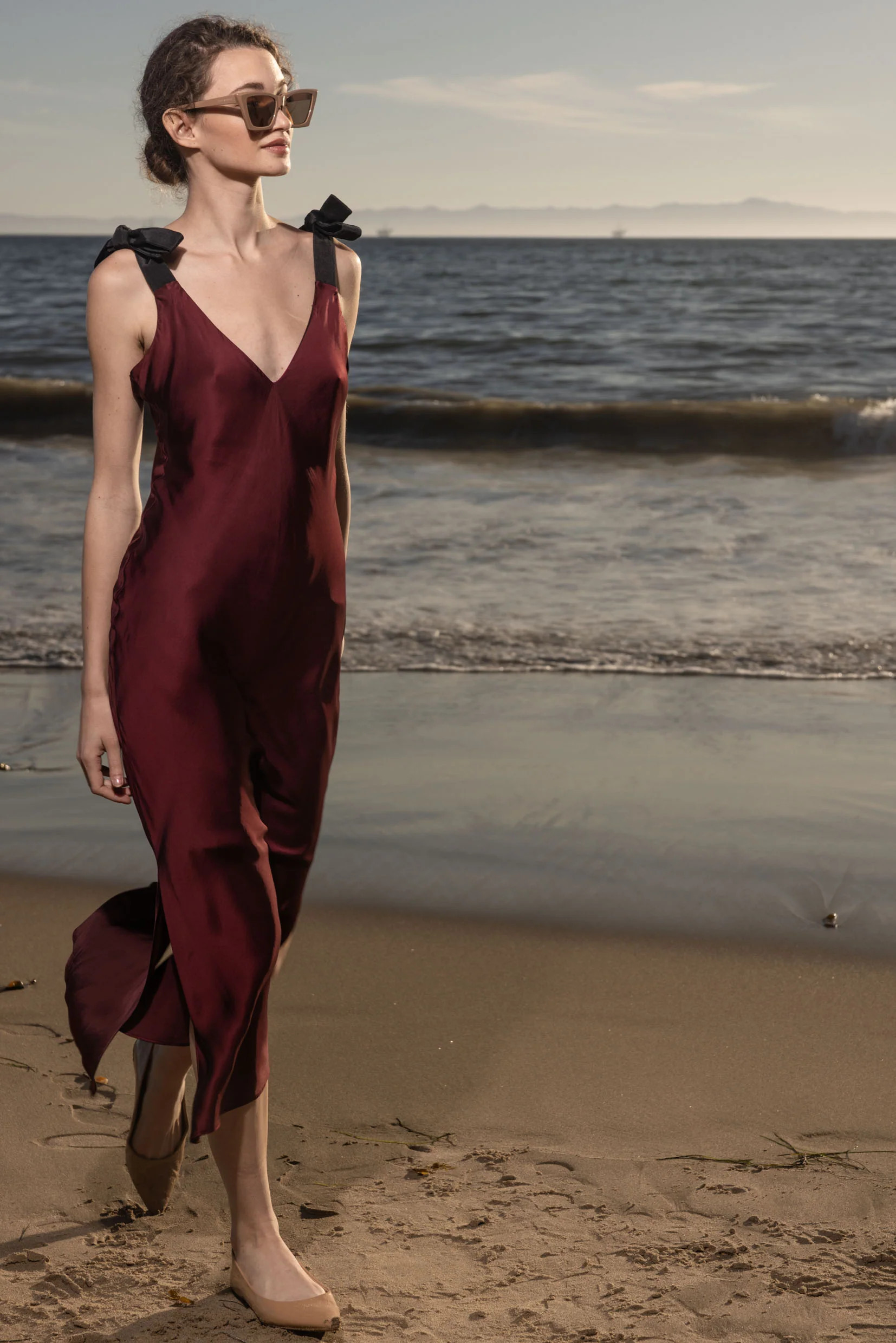 Marion Slip Dress - Burgundy L | Heidi Merrick