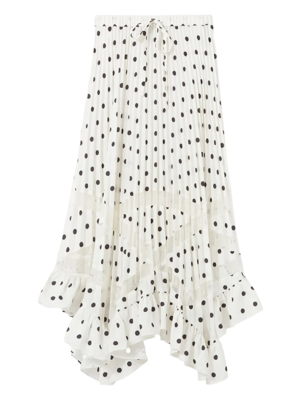 polka-dot lace band midi skirt | Farfetch Global