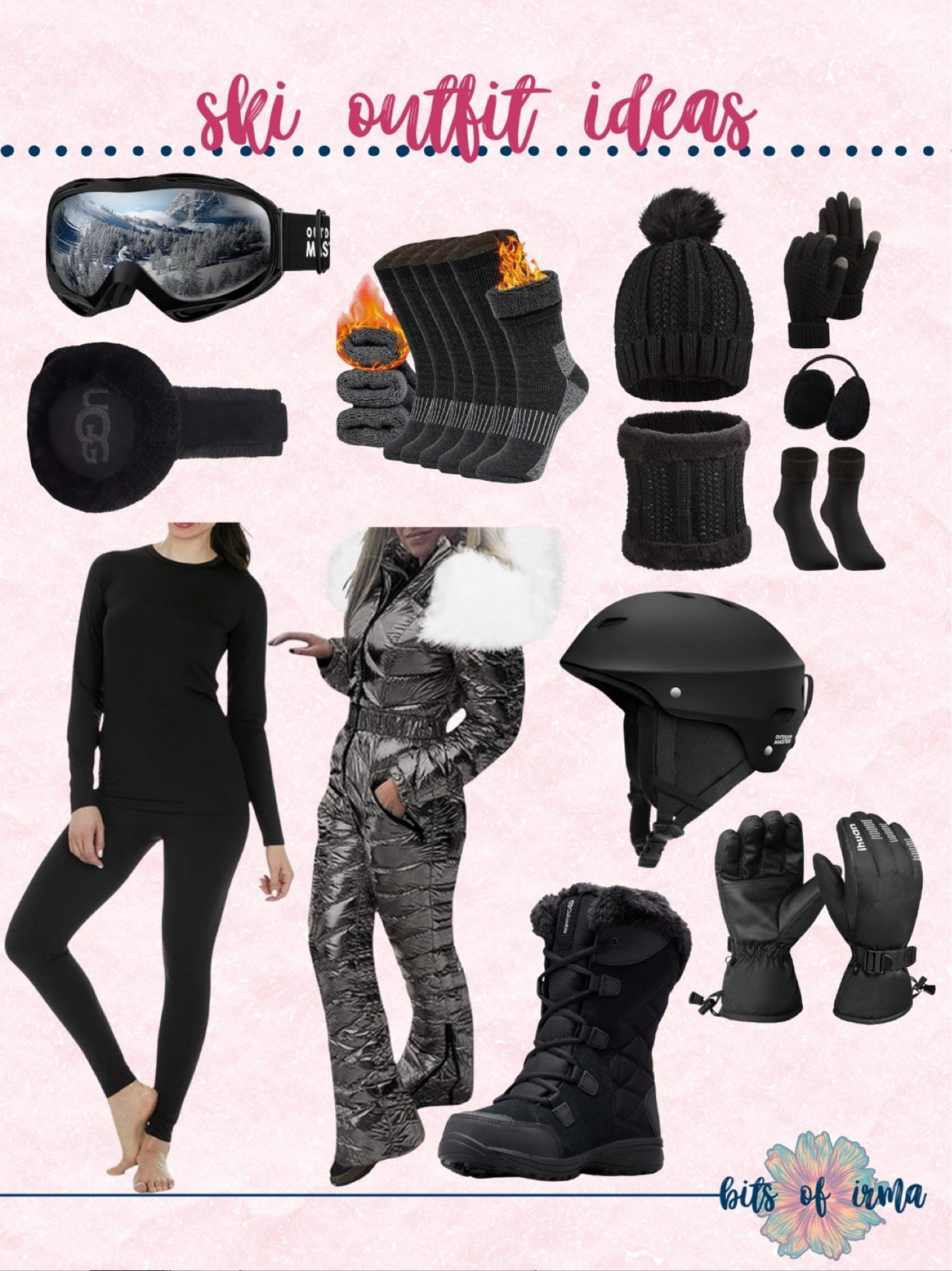 Ski Outfit Ideas | Anti-Fog Ski Goggles | Heated Socks | UGG Ear Muffs | Knit Beanie with Pom | Touchscreen-Compatible Ski Gloves | Thermal Base Layer Top and Bottom | Printed Ski Suit | Sleek Ski Helmet | Insulated Snow Boots | Chic ski Outfits | Ski basics | ski gear |  ski essentials | what to wear to ski | winter outfits |  winter travel | what to pack for ski trip | what to wear on a ski 

#LTKActive #LTKSeasonal #LTKTravel