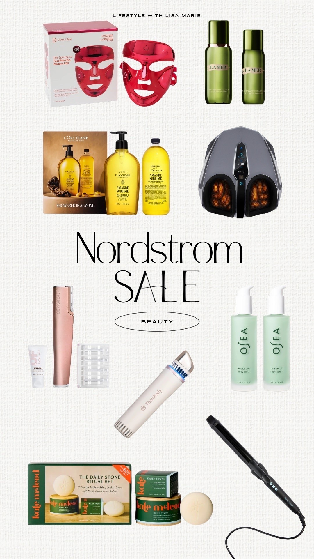 Nordstrom sale on favorite beauty finds! Clean skincare, beauty and hygiene products. Oil, lotion and serum for face and body. Depuffing wand for eyes and face. At-home dermaplaning. LED face mask for anti-aging and wrinkle prevention. Curling irons and tools. Foot massager and therapy. Body buffer and lotion bar.l

#LTKselfcare #LTKSaleAlert #LTKBeauty
