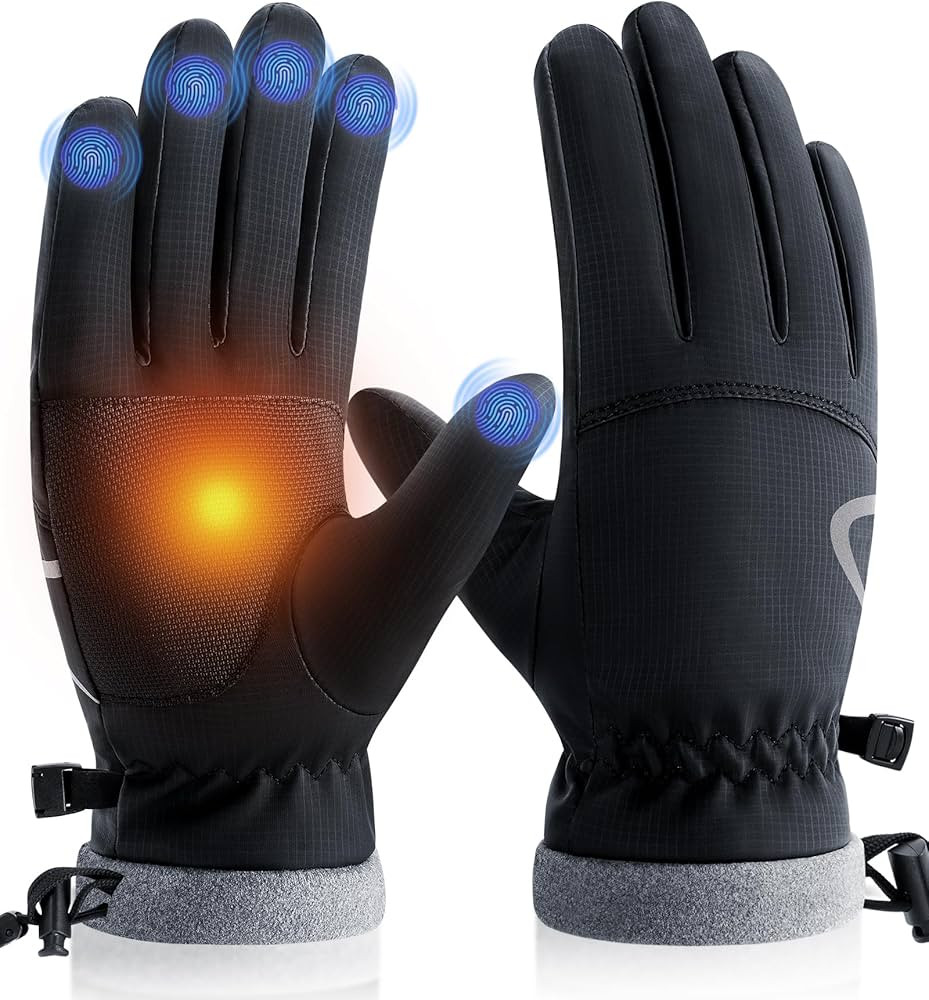 PULIOU Winter Waterproof Thermal Gloves for Men Women, Cold Weather Windproof Ski Snow Gloves wit... | Amazon (US)