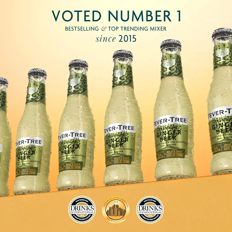 Fever-Tree Premium Ginger Beer , 4 Pack, 200 ml Glass Bottles, 0% ABV | Walmart (US)