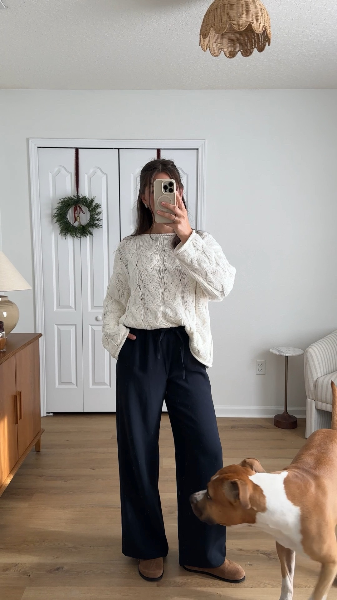 Comfy fall outfit - cute for a casual thanksgiving too! Wearing small pants and medium sweater 

#LTKootd #LTKCyberWeek #LTKHoliday