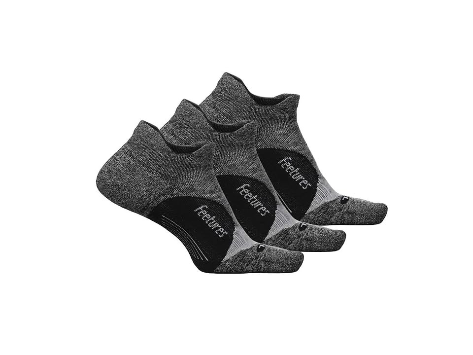Feetures Elite Light Cushion No Show Tab 3-Pair Pack No Show Socks Shoes Gray : SM (US Women's Shoe 4-6.5), Nylon/Spandex | Zappos