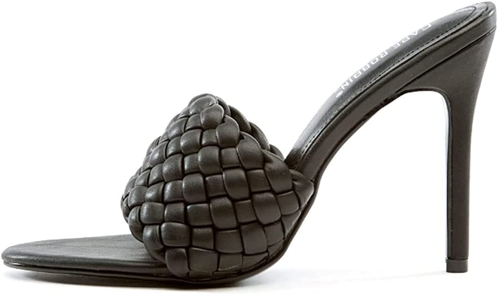 Cape Robbin Anson Sexy Woven High Heels for Women, Square Open Toe Shoes Heels | Amazon (US)