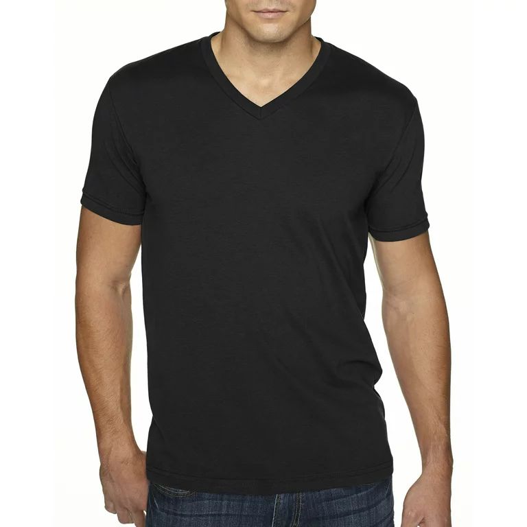 Next Level Men's Premium Sueded Baby Rib Soft V-Neck T-Shirt, Style NL6440 | Walmart (US)