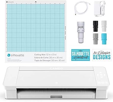 Silhouette Cameo 4 with Bluetooth, 12x12 Cutting Mat, Autoblade 2, 100 Designs and Silhouette Stu... | Amazon (US)