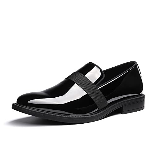 Bruno Marc Mens Dress Tuxedo Shoes Slip-on Classic Wedding Loafers, Bright Black - 6.5 (SBOX227M) | Amazon (US)
