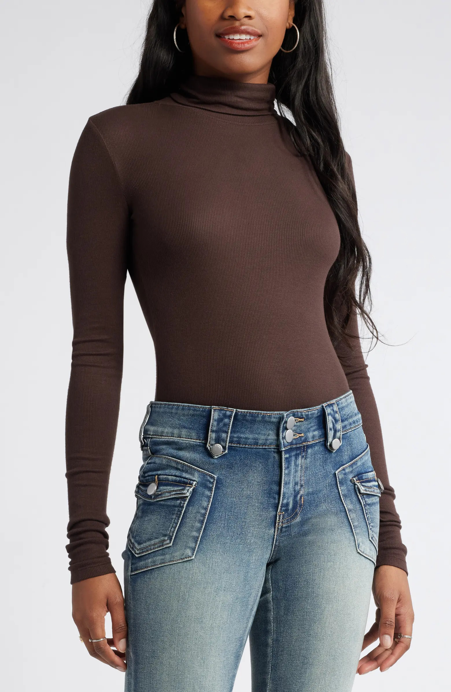 Turtleneck Rib Top | Nordstrom