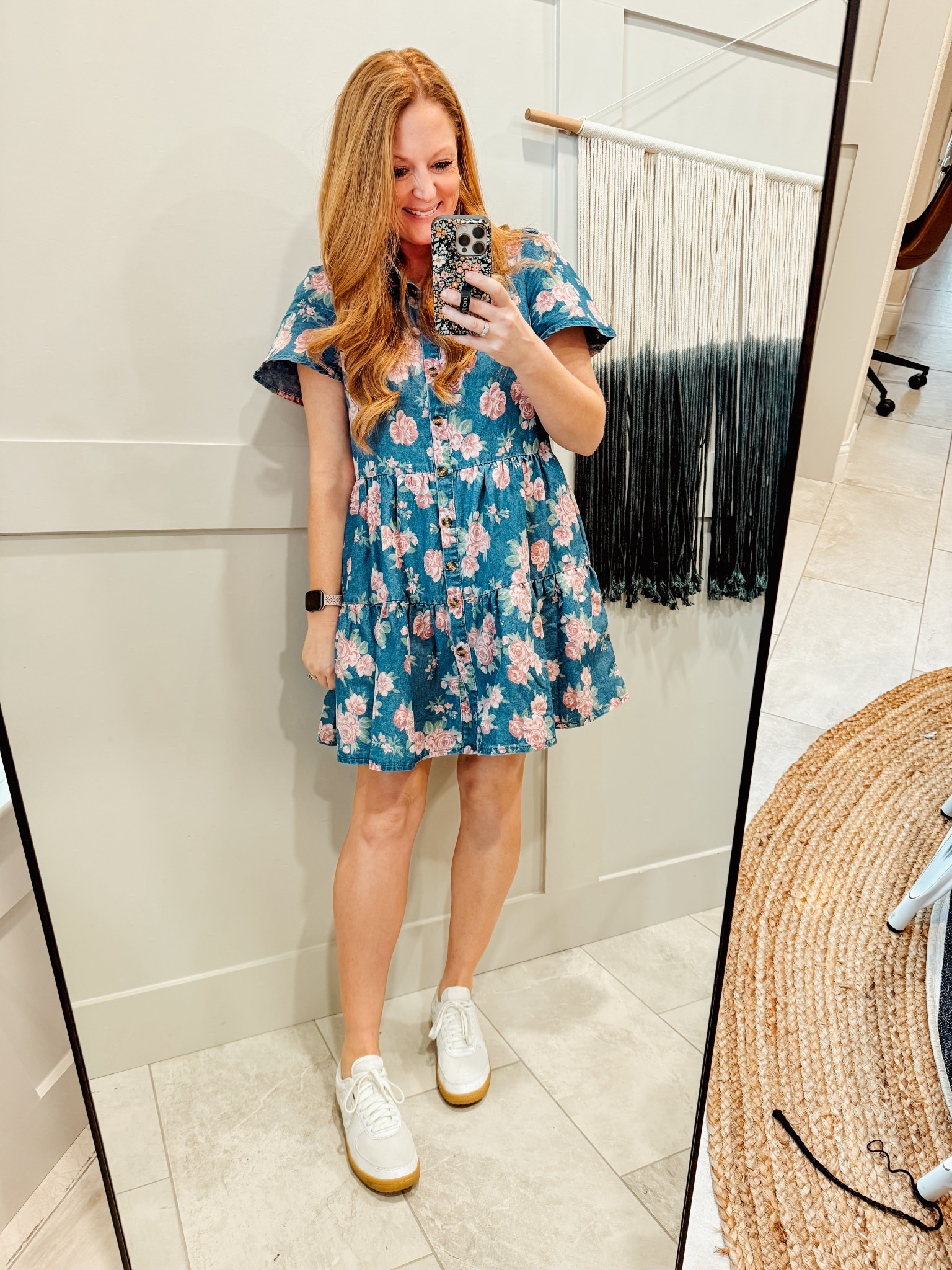 The cutest little denim & floral dress from Amazon! Wearing my normal size M (I'm 5'5")

#LTKWorkwear #LTKOver40