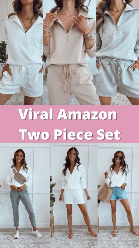 ✨These viral sets are SO COMFY and look luxurious with all the detailings! Perfect for so many occasions! 

✨I’m wearing my true to size, small.

#vacationoutfit #traveloutfit #athlesiure 

#LTKfitness #LTKtravel #LTKfindsunder100