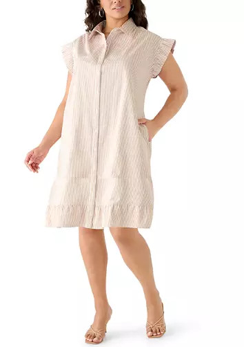 Plus Size Short Sleeve Peplum Dress | Belk