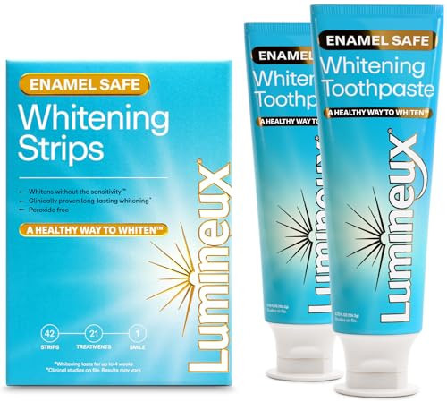 Lumineux Whitening Duo Set, 21 Strip Treatments & Toothpaste 2 Pack | Amazon (US)