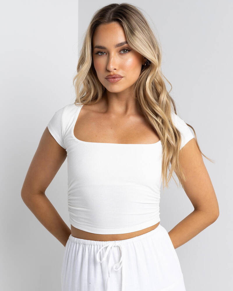 Basic Ruched Side Tee | City Beach (US)