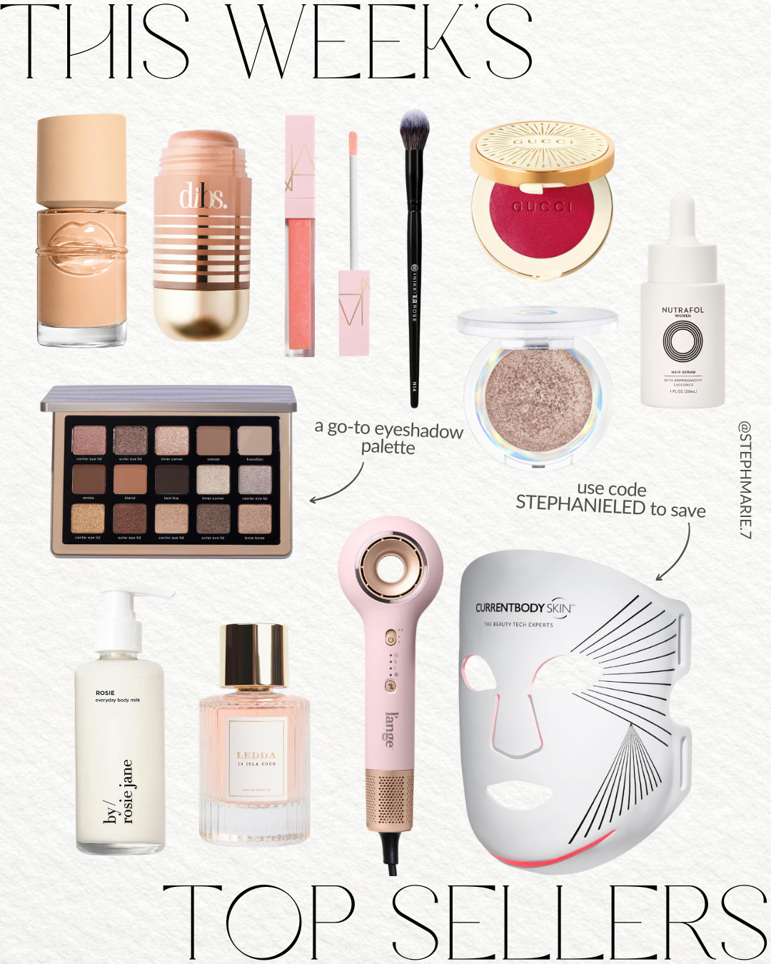 this week's top sellers according to you 💫 these are all beauty products i've incorporated into my own routine and love them for my mature, over 40 skin! use code STEPHANIELED to save on the red light mask! 

 #LTKSeasonal #LTKOver40 #LTKBeauty