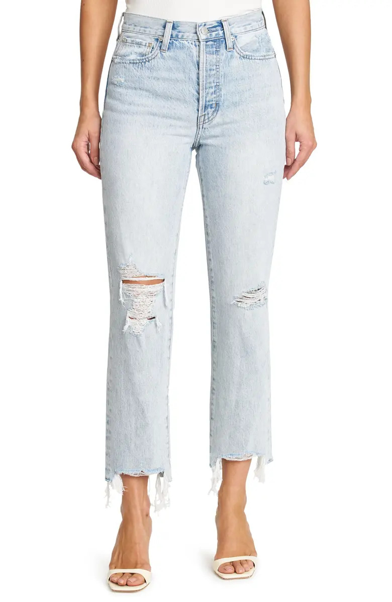 Pistola Charlie High Waist Ripped Straight Leg Jeans | Nordstrom | Nordstrom