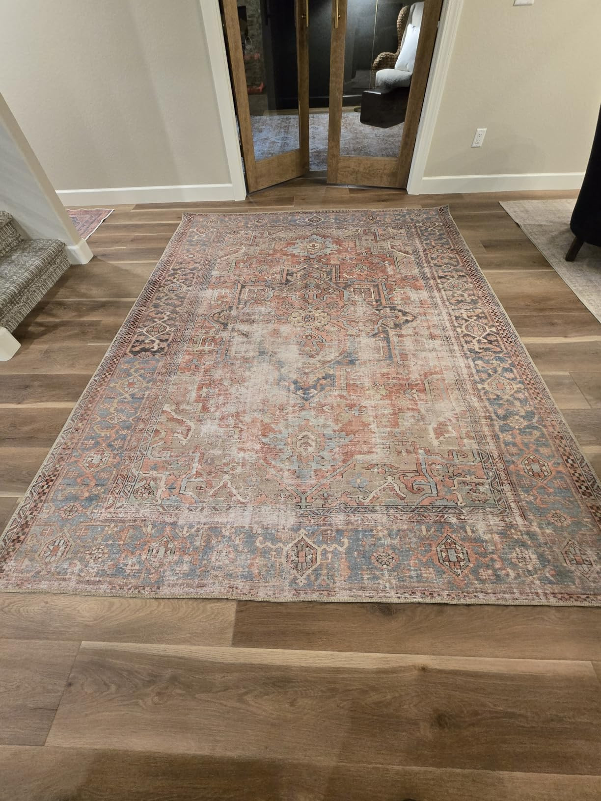 Loloi Loren Collection LQ-15 Terracotta/Sky 8'-4" x 11'-6" Area Rug | Amazon (US)