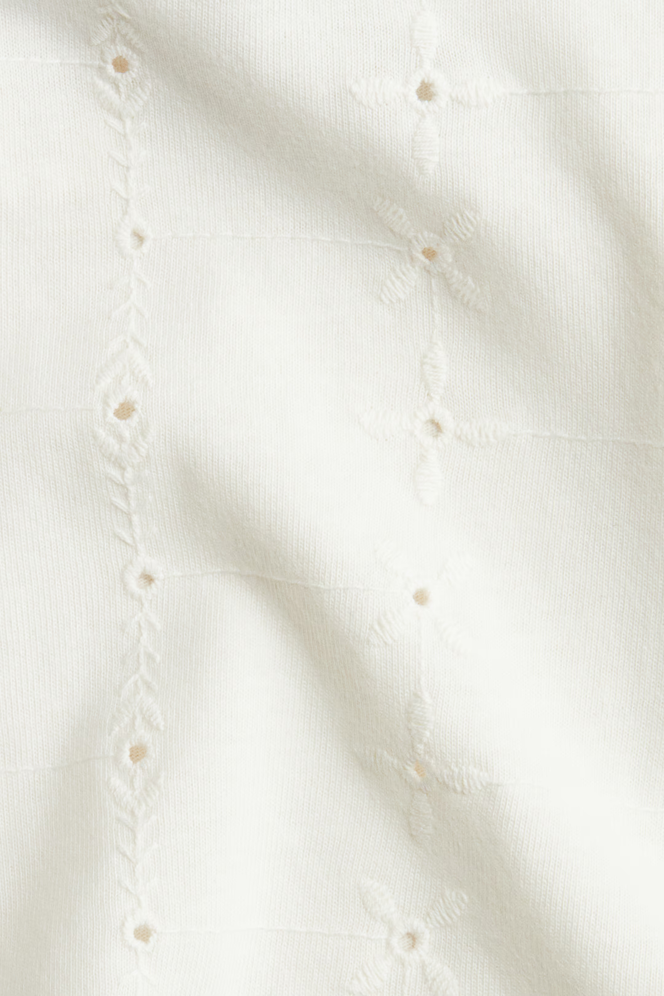 Eyelet-Embroidered Top - White - Kids | H&M US | H&M (US + CA)