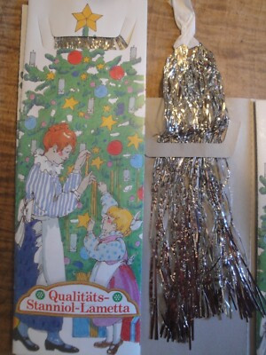 5 REAL LEAD German Christmas Tree Tinsel SILVER Stanniol Lametta Foil Icicles | eBay US
