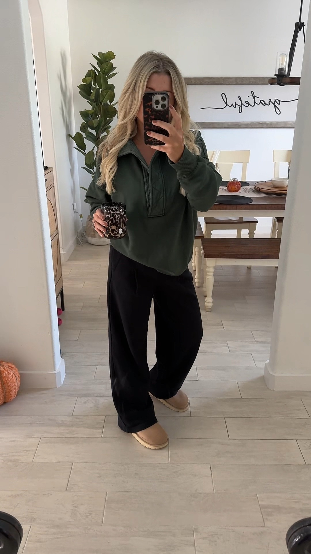 At home iced coffee! 
Cozy oversized pullover on sale and size xs
Trouser pants xs
Ugg goldenstar clog up 1/2 a size 
Ghost glass 

#LTKShoeCrush #LTKFindsUnder100 #LTKVideo