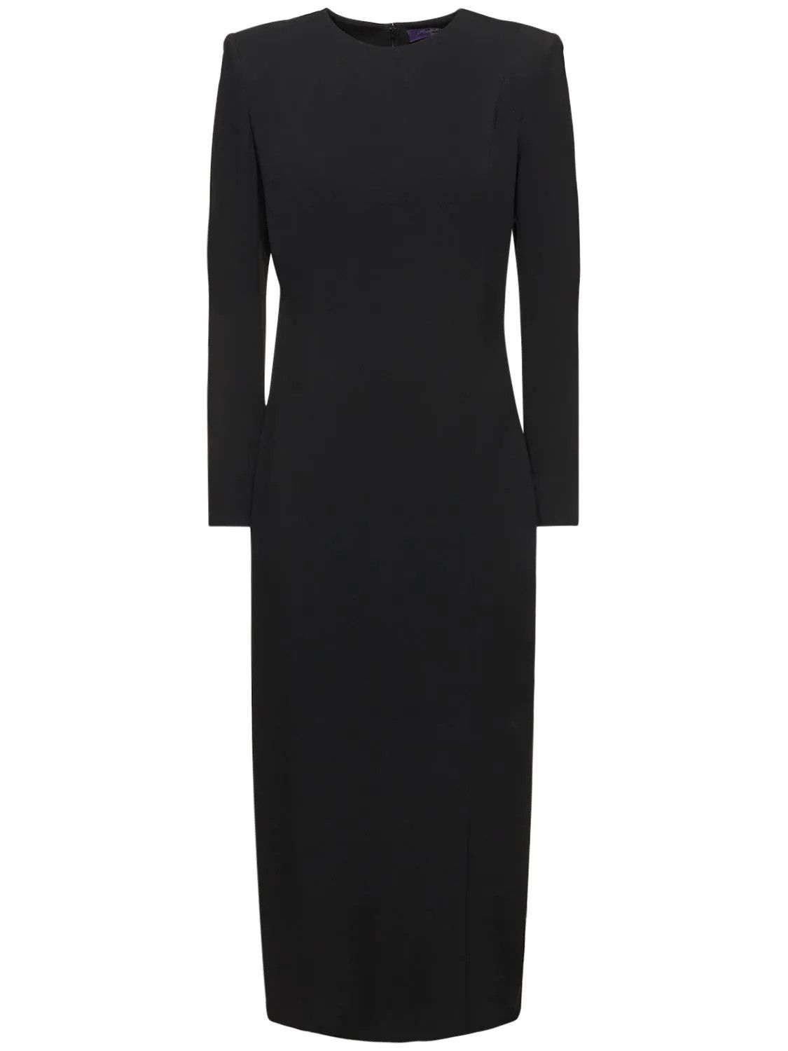 Ralph Lauren Collection - Zinna stretch viscose jersey midi dress - Black | Luisaviaroma | Luisaviaroma