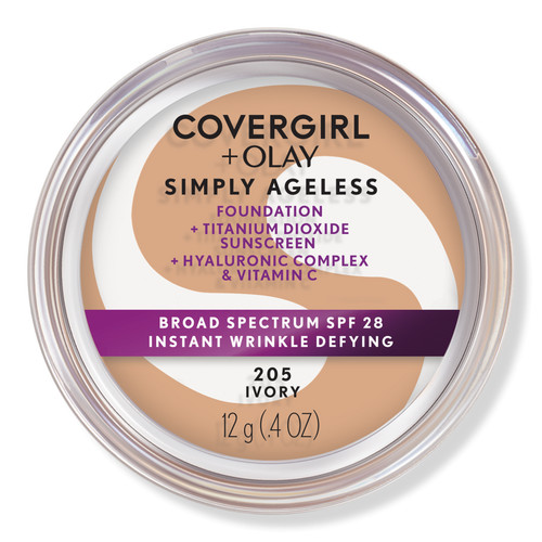 Ivory 205 Olay Simply Ageless Instant Wrinkle-Defying Foundation with SPF 28 - CoverGirl | Ulta B... | Ulta