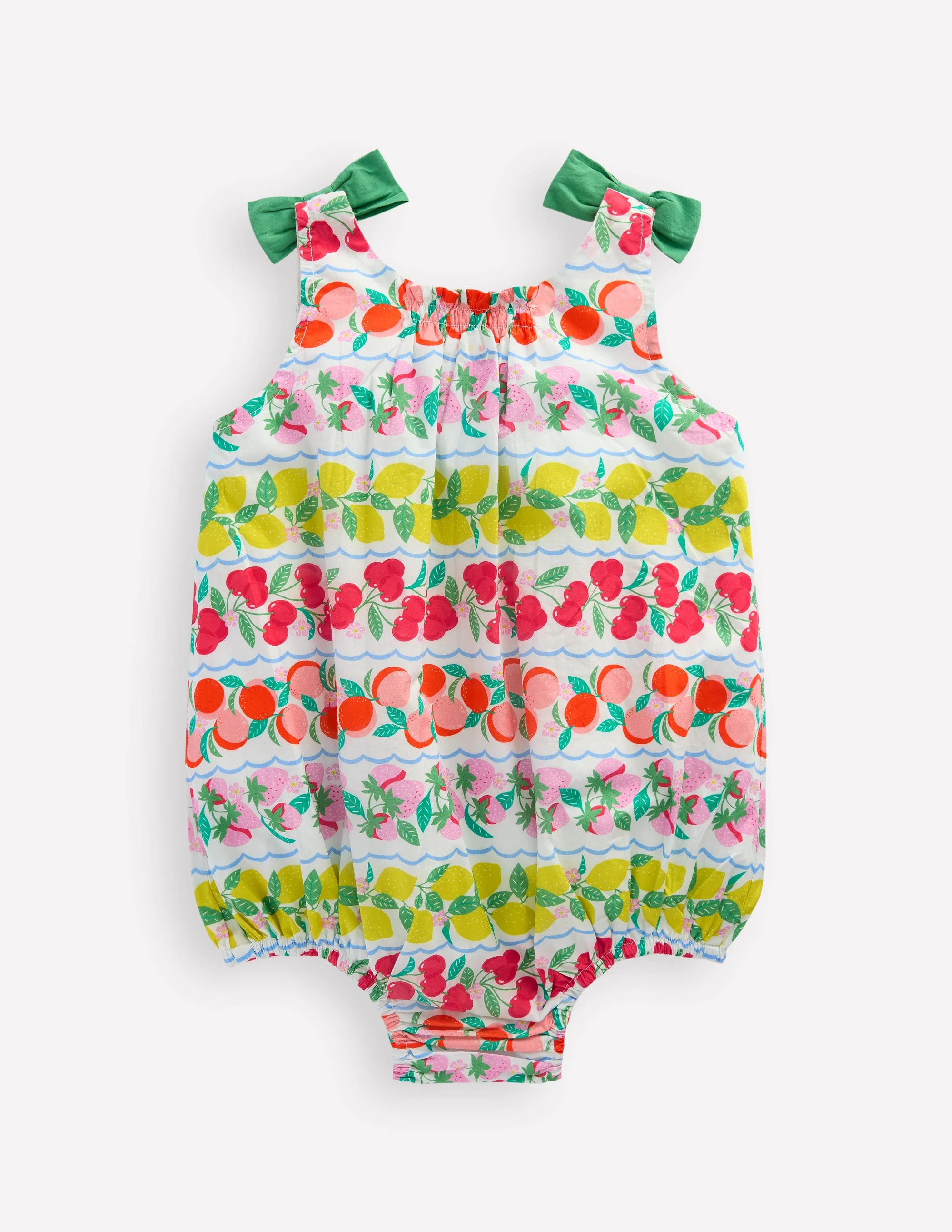 Girls Bubble Romper-Multi Fruit Stripe | Boden (US)