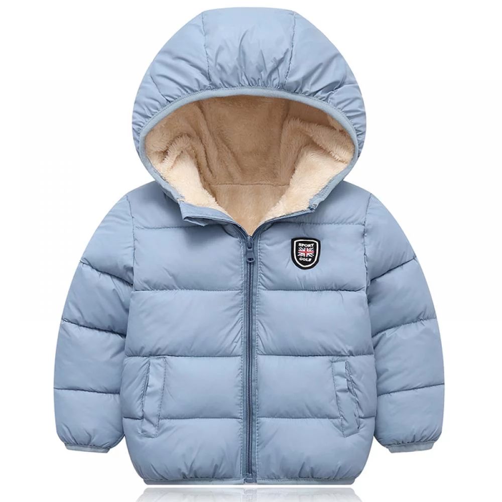 Toddler Boys Girls Hooded Down Jacket Winter Warm Fleece Coat Windproof Zipper Puffer Outerwear 2... | Walmart (US)