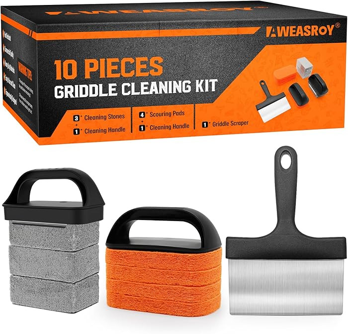 Griddle Cleaning Kit for Blackstone, Flat Top Grill Cleaning Kit with Grill Stone, Griddle Scrape... | Amazon (US)