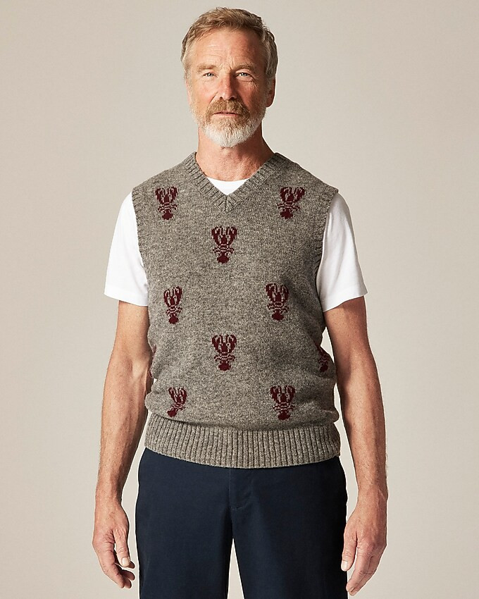 Brushed wool sweater-vest in lobster | J. Crew US