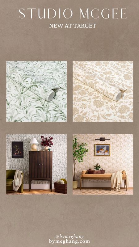 I am loving these two wall paper patterns from the new threshold studio McGee line at target! Very affordable wallpaper option! 

#LTKHome