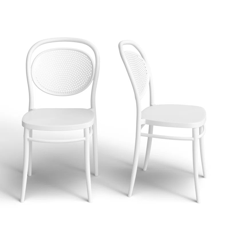 Farrah Stacking Patio Dining Side Chair (Set of 2) | Wayfair North America