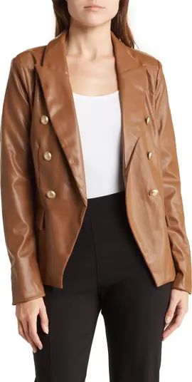 Faux Leather Double-Breasted Jacket | Nordstrom Rack
