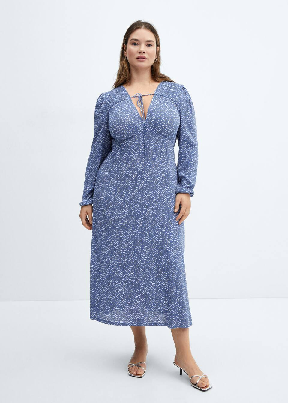 Printed bow dress -  Women | Mango USA | MANGO (US)