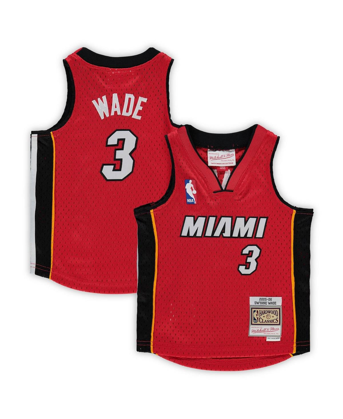 Infant Unisex Mitchell & Ness Dwyane Wade Red Miami Heat 2005-06 Hardwood Classics Player Jersey - Red | Macy's